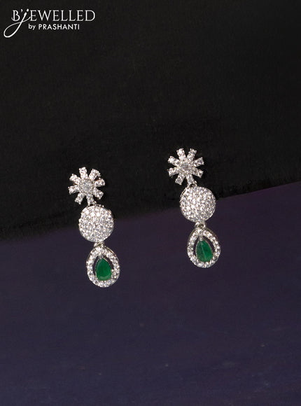 Zircon haaram with emerald and cz stones