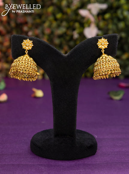 Antique jhumka with golden beads hangings