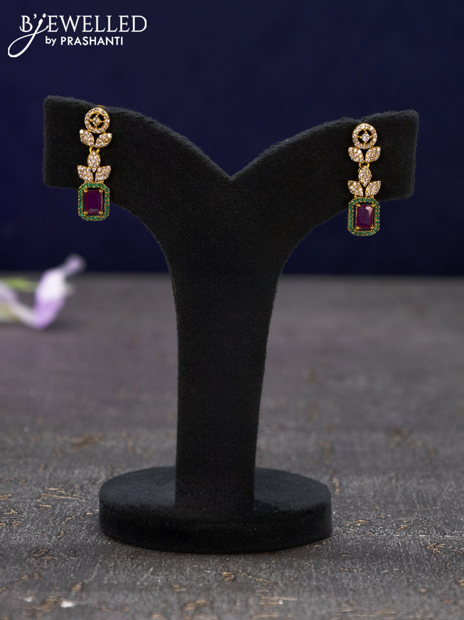 Antique earrings with kemp and cz stones