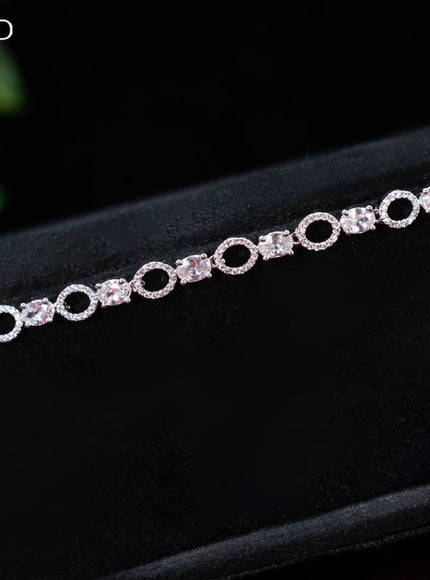 Zircon hip chain with cz stones