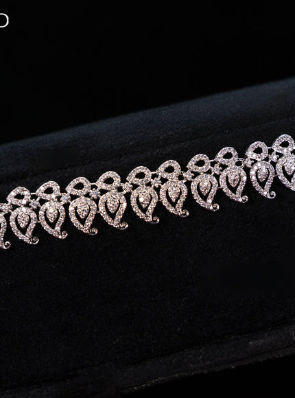 Zircon hip chain manga pattern with cz stones