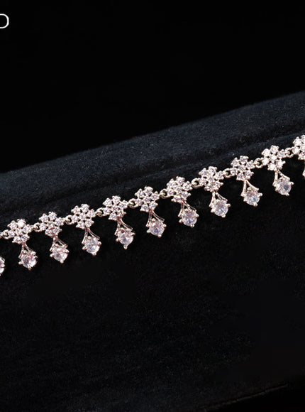 Zircon hip chain with cz stones