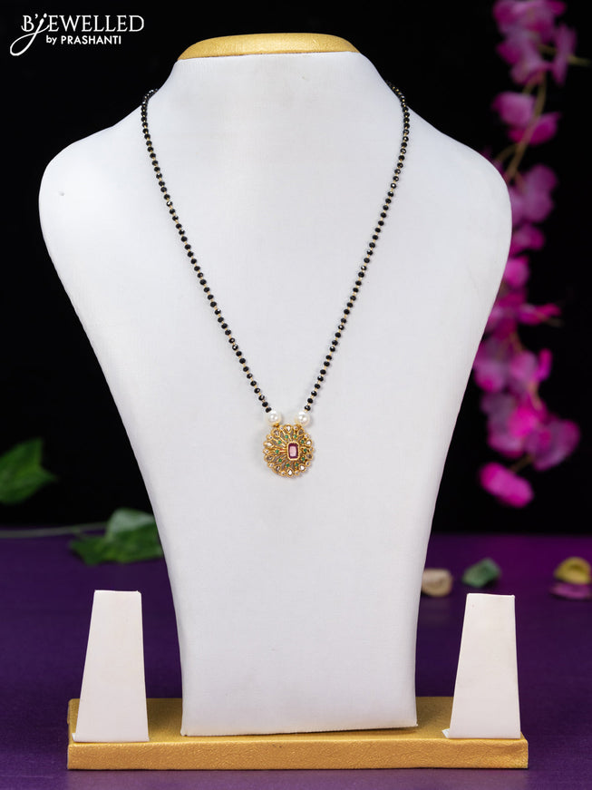 Mangalsutra with kemp and cz stones without earring