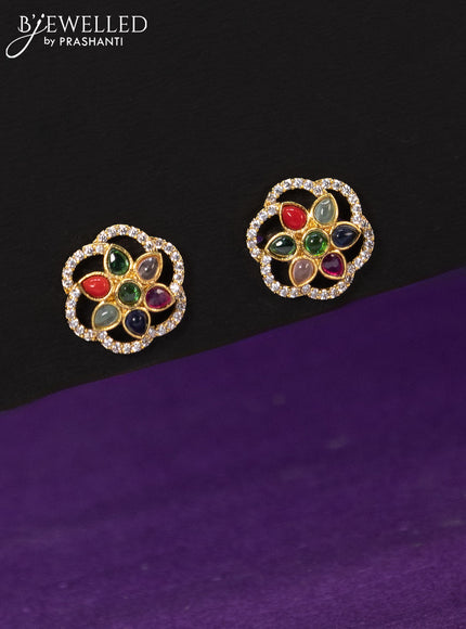 Mangalsutra with multicolour and cz stones