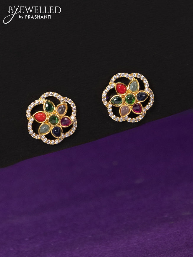 Mangalsutra with multicolour and cz stones