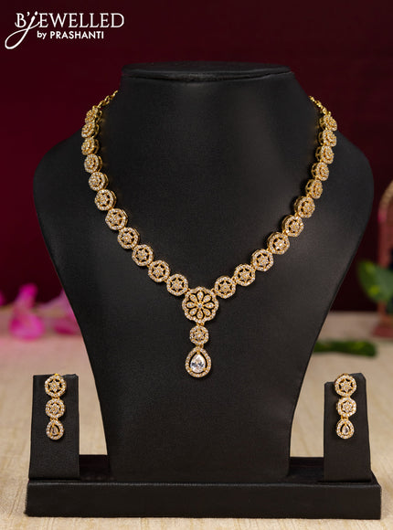 Antique necklace with cz stones