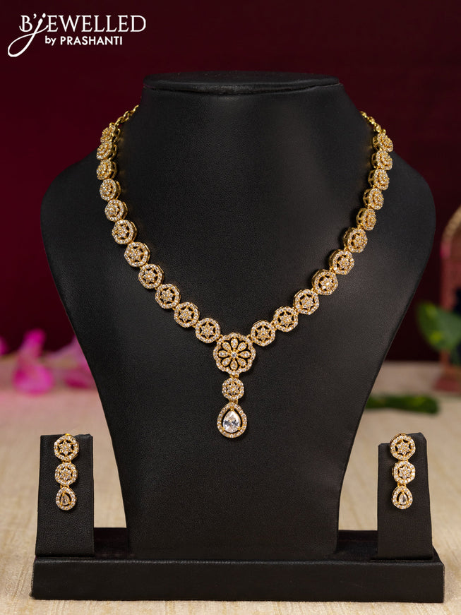 Antique necklace with cz stones