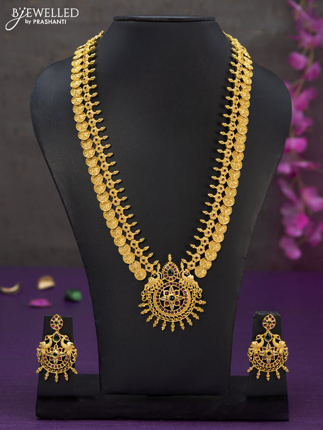 Antique haaram with kemp and cz stones