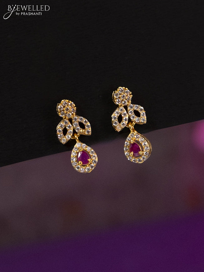 Antique haaram with ruby and cz stones