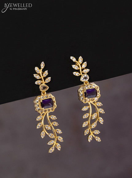 Antique haaram with violet and cz stones