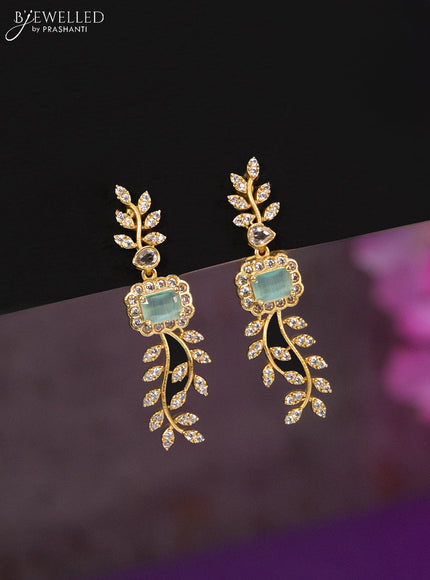 Antique haaram with mint green and cz stones