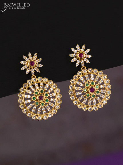 Antique haaram with kemp and cz stones