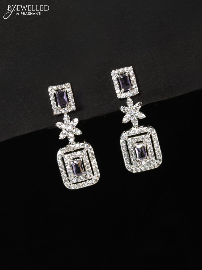 Zircon haaram with violet and cz stones