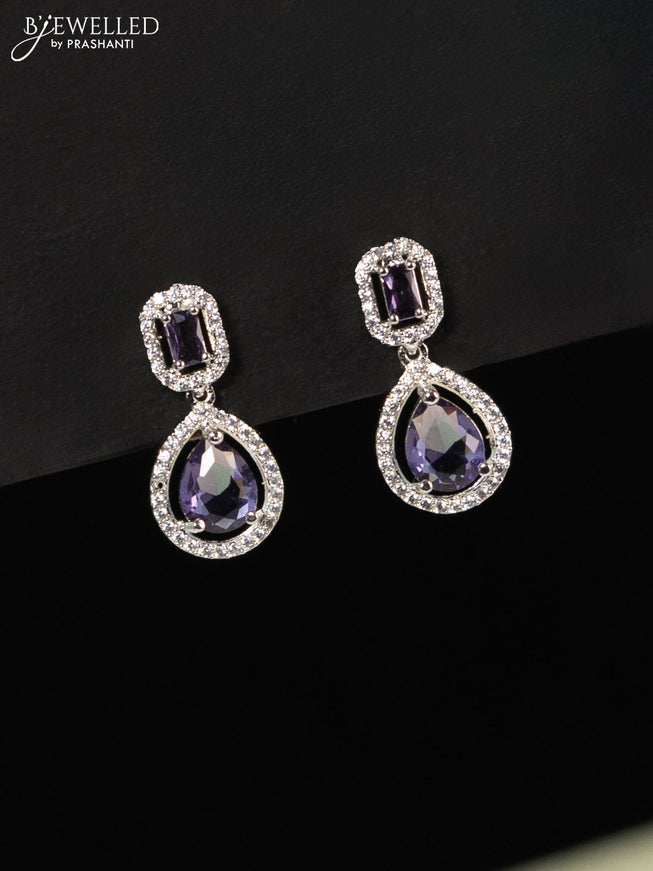 Zircon haaram with violet and cz stones