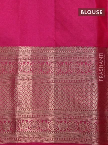 Roopam silk saree dual shade yellowish pink and pink with allover zari weaves and rich zari woven border