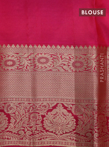 Roopam silk saree maroon and red with allover zari weaves and rich zari woven border