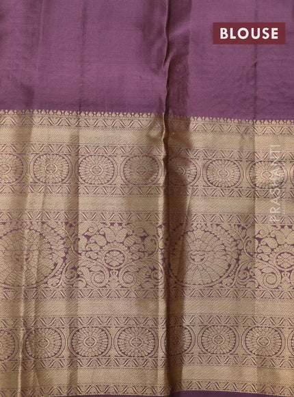 Roopam silk saree light green and wine shade with allover zari woven brocade weaves and long rich zari woven border