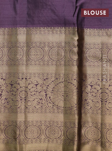 Roopam silk saree light green and wine shade with allover zari woven brocade weaves and long rich zari woven border