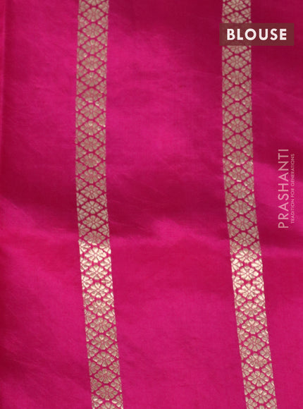 Banarasi poona silk saree pink with allover zari woven buttas and zari woven butta border