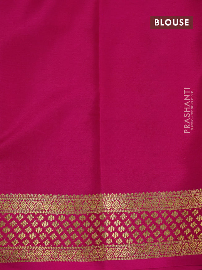 Pure mysore silk saree lavender shade and pink with zari woven buttas and zari woven border