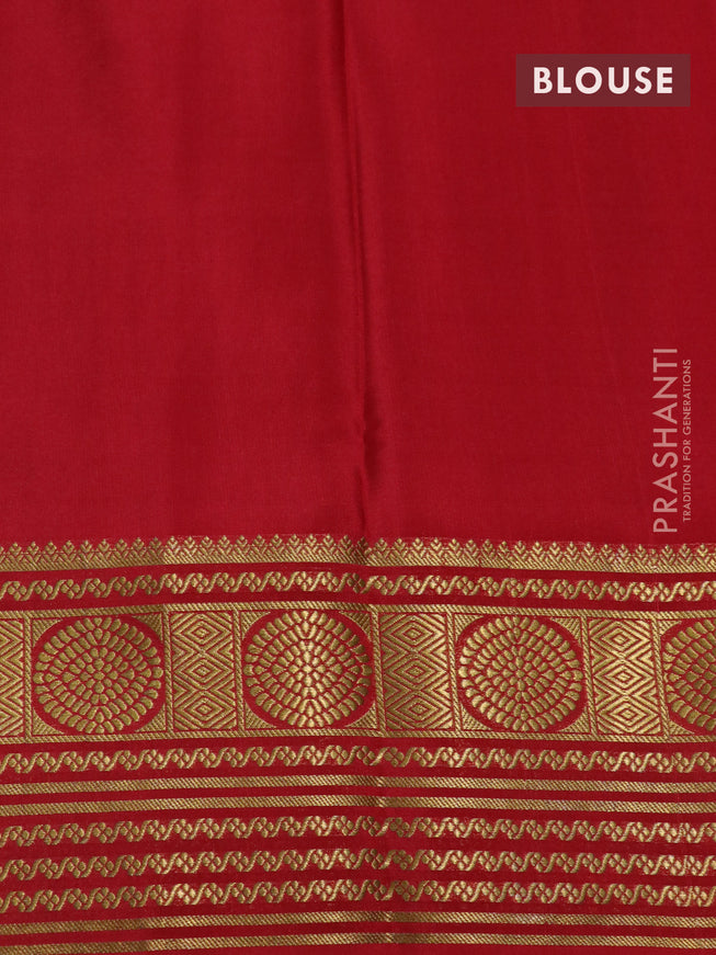 Pure mysore silk saree purple and maroon with allover zari weaves and rich zari woven border