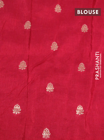 Crushed saree pastel pink and red with allover mirror embroidery work buttas and crocia lace work border