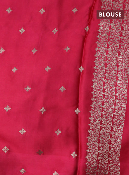 Mushru silk saree pink with zari woven buttas and zari woven butta border