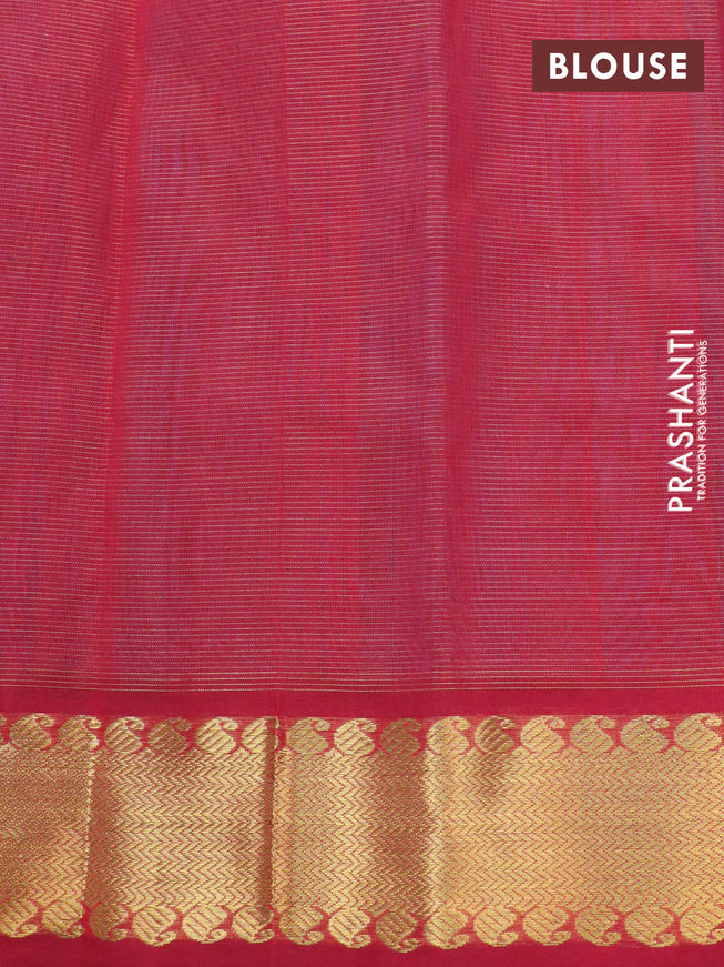 Silk cotton saree grey and maroon with allover vairaosi pattern and zari woven border