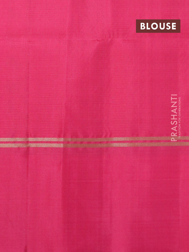 Pure soft silk saree mustard yellow and pink with allover zari weaves and zari woven simple border