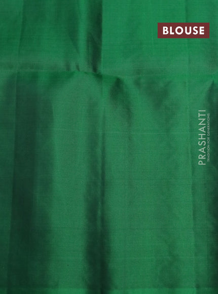 Pure soft silk saree purple and green with zari woven butterfly buttas and zari woven butta border