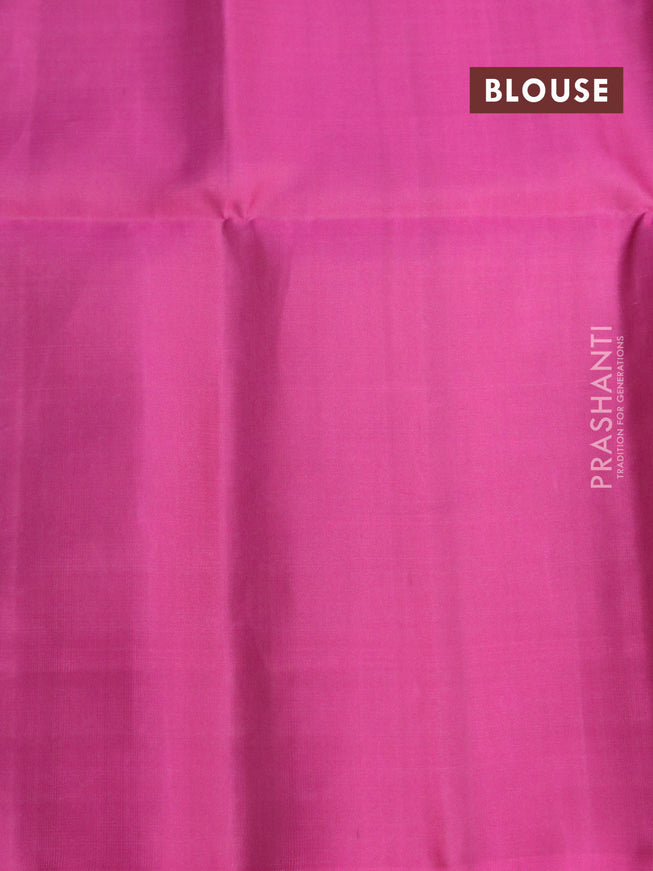 Pure soft silk saree yellow and pink with allover checked pattern & silver zari woven buttas and simple border