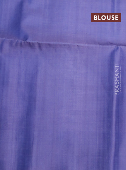 Pure soft silk saree magenta pink and bluish grey with allover small checks & silver zari buttas and simple border