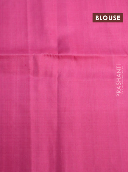 Pure soft silk saree pink with allover thread & zari woven butta weaves in borderless style