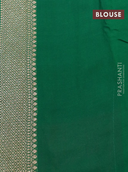 Banarasi georgette saree dark blue and purple green with allover thread & zari weaves and long woven border