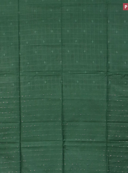 Bamboo saree green with self emboss in borderless style