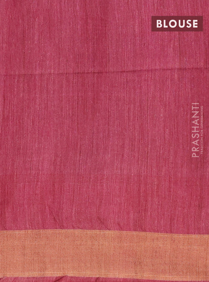 Bamboo saree maroon with allover geometric thread weaves and zari woven border