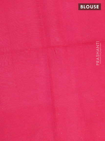 Bamboo saree light pink and pink with thread woven buttas in borderless style