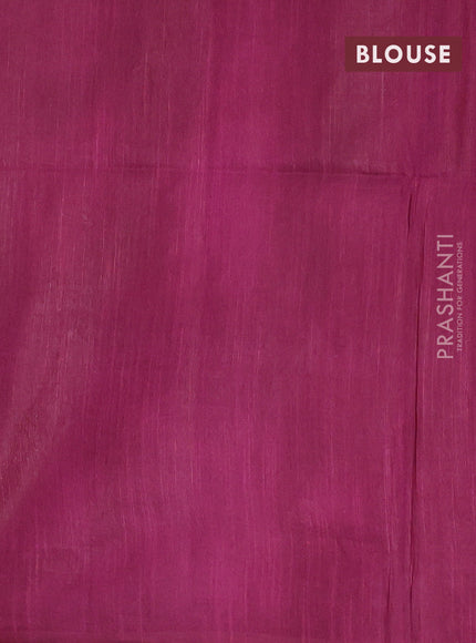 Bamboo saree mauve pink and dark magenta pink with allover thread weaves in borderless style