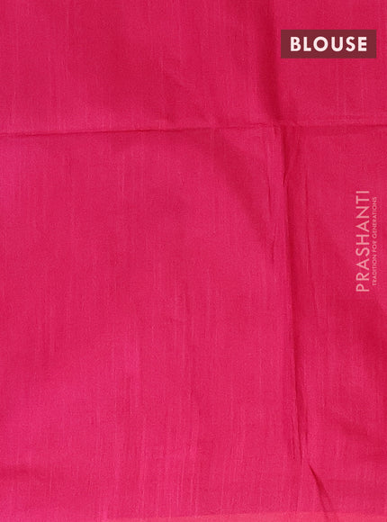 Bamboo saree light pink and pink with allover thread weaves in borderless style