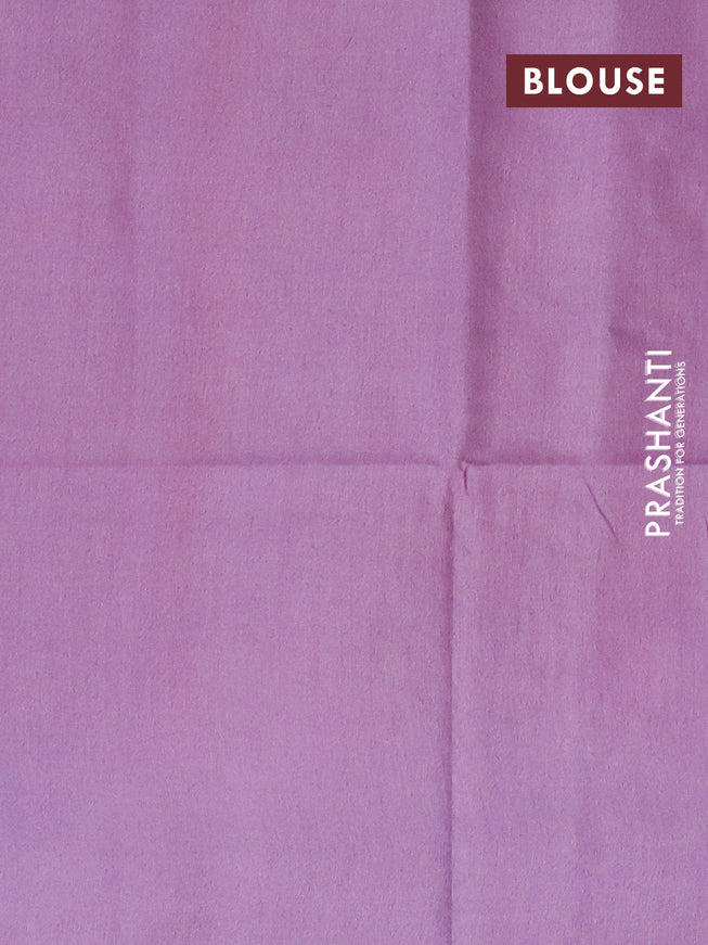 Bamboo saree pink and lavender with thread woven geometric buttas in borderless style