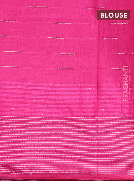 Bamboo saree light pink and pink with allover thread & zari stripe pattern and woven border