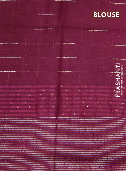 Bamboo saree lotus pink and dark magenta pink with allover thread & zari stripe pattern and woven border