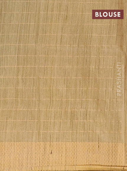 Bamboo saree grey shade and yellow with allover zari weaves & buttas and zari woven border