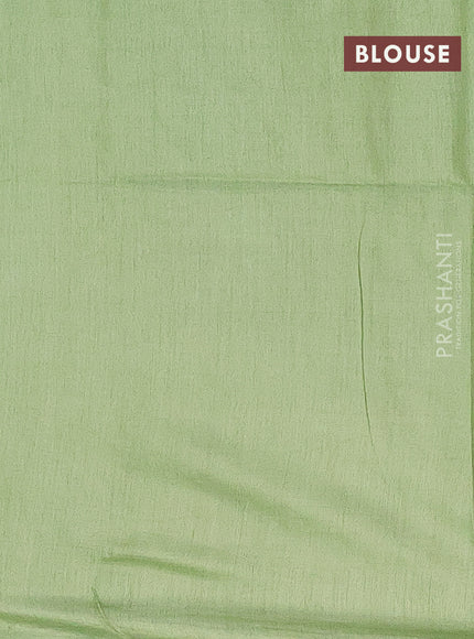 Bamboo saree light blue and light green with self emboss and simple border