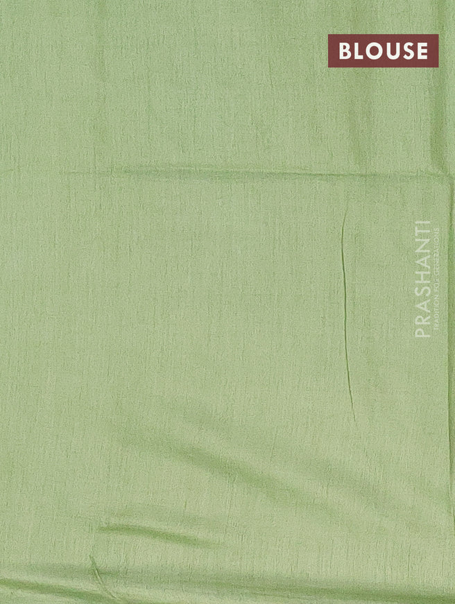 Bamboo saree light blue and light green with self emboss and simple border