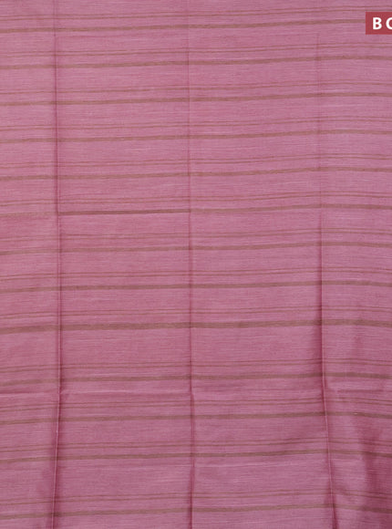 Bamboo saree pink shade and pastel pink with plain body and zari woven simple border