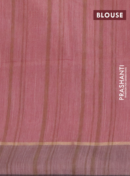 Bamboo saree pink shade and pastel pink with plain body and zari woven simple border