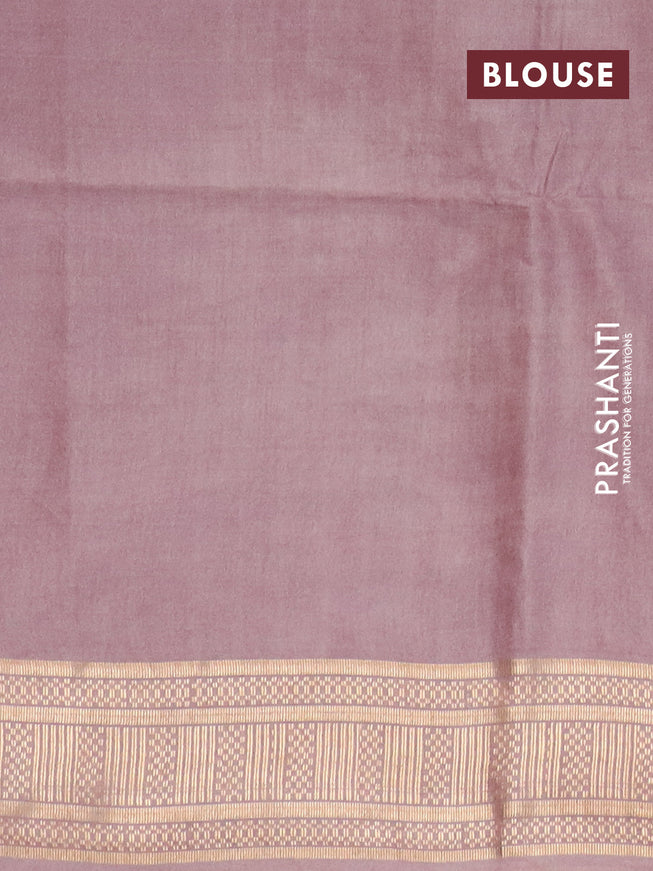 Bamboo saree lavender shade and pastel pink with zari woven buttas and zari woven border