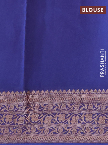 Chanderi silk cotton saree green shade and blue with allover prints and woven border