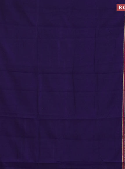 Narayanpet cotton saree deep violet and magenta pink with plain body and rettapet thread woven border